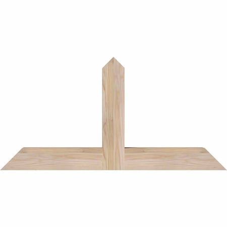 Ekena Millwork Portland Smooth Timber Gable Bracket, Douglas Fir, 36"W x 18"H x 3 1/2"D x 3 1/2"F, 12/12 Pitch GBW036X18X0404POR00SDF
